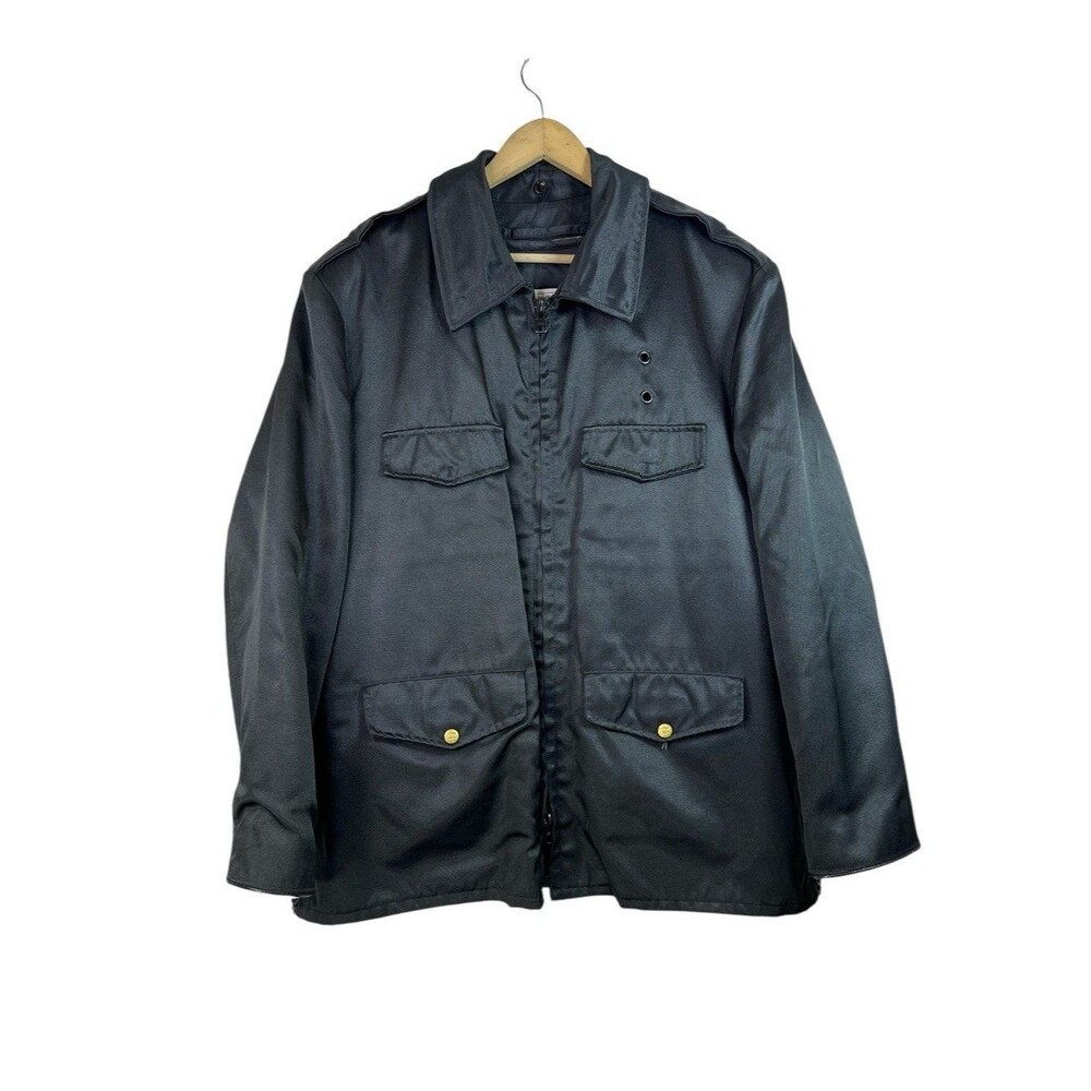 VINTAGE Elbeco New York Police Cruiser Bomber Jacket Black Size 44R